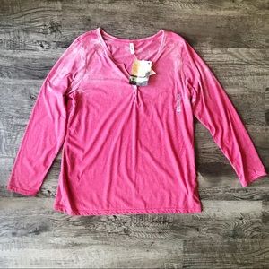 NWT Old Navy Sun Rinsed Long Sleeve Cotton Henley